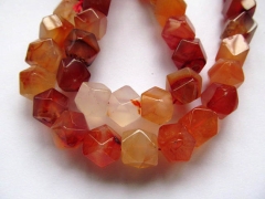 2strands 8x10mm high quality genuine carnelian DIY bead nuggets freeform barrel faceted faceted jewe