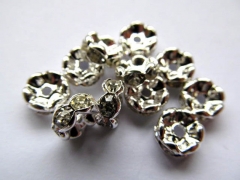 off 20%--top quality 10mm 200pcs crystal rhinestone rondelle spacer carved beads gold silver black m