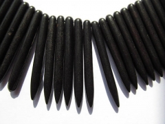 lot turquoise beads sharp spikes bar black jet mixed jewelry necklace 20-50mm--10strands