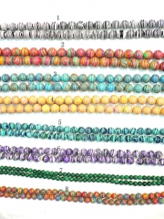 bulk 8mm 10strands calsilica turquoise beads round ball veins assortment jewelry beads