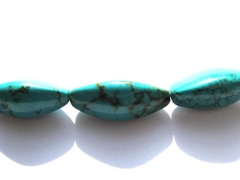 turquoise semi precious cubic horse eye faceted blue jewelry beads 7x14mm --full strand 16inch