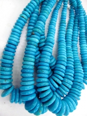 12-20mm 17inch high quality turquoise semi precious round rondelle dark blue jewelry necklace