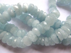 high quality Genuine Aquamarine Beryl gemstone freeform nuggets Rondelle Faceted Blue beads 8-16mm f