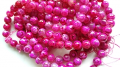 free ship--2strands 8 10mm Agate Carnerial DIY bead Gem Round Ball cherry pink red faceted evil loos