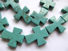 bulk 40x50mm full strand ,turquoise semi precious crosses egg white turquoie blue black mixed jewelr