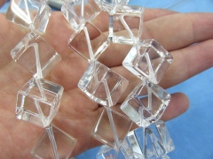 2strands 6 8 10 12mm AA GRADE natural clear white rock quartz cubic cube suqare white purple box bea