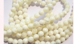 genuine MOP shell round 3-4mm 5strands 16inch,high quality mother of pearl ball white jewelry bead
