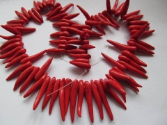 fashion bulk turquoise beads sharp spikes bar purple red assortment jewelry necklace 20-35mm