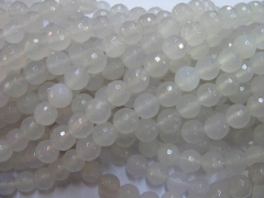 high quality fire agate bead round ball faceted clear white grey assortment jewelry beads 4mm--12str