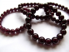 genuine garnet rhodolite beads 6-7mm 30pcs ,high quality round ball rose red jewelry beads bracelete