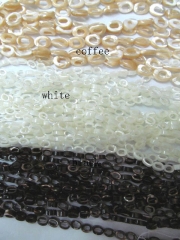 batch genuine MOP shell 6x8mm 5strands 16inch,mother of pearl donut ellips oval white brown black mi