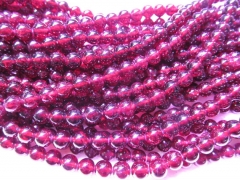 AA grade 8mm full strand genuine rose garnet rhodolite beads round ball crimson red jewelry beads