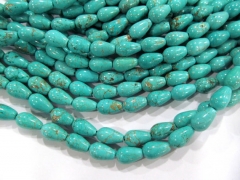 5strands 10x14 high quality turquoise gemstone teardrop drop peach wholesale loose bead