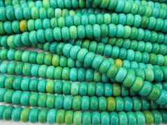 free ship--5strands 4x6 5x8 6x10mm wholesale turquoise semi precious round ball green beads