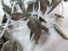 wholesale handmade genuine pyrite beads wing carved iron gold iron jewelry penant bead 15x30mm full 