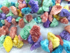 Cyber Monday SALE--16inch 20-35mm Titanium Druzy Agate Nugget Stone freeform nuggets spikes rainbow 