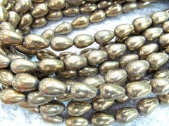 bulk 6-18mm 50strands genuine pyrite beads gold column square heart coin oval twist drop charm jewel