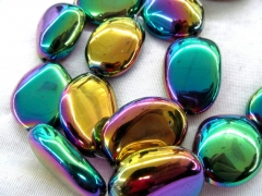 35-60mm full strand Titanium quartz crystal freeform nuggets teardrop slab gold jewelry bead focal