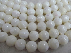 genuine MOP shell round 10mm 3strands 16inch,high quality mother of pearl ball brown jewelry bead