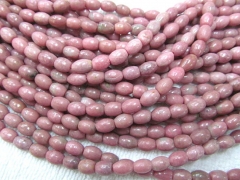 batch 5strands 4-10mm genuine rhodonite white turquoise Affrical turquoise semi precious rice barrel