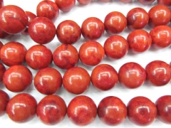 wholesale 5strands 6-16mm natural Sponge Coral gergous round ball Tango Orange red jewelry bead