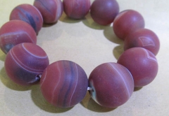 larger 20mm 8-9inch genuine agate gemstone round ball brown crab veins red jewelry beads bracelet