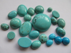 wholesale bulk cabochons turquoise roundel green blue veins jewelry beads 4-7mm 100pcs