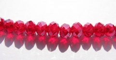 wholesale 3x4mm 3strands crystal like craft bead rondelle abacus faceted carmine red assortment