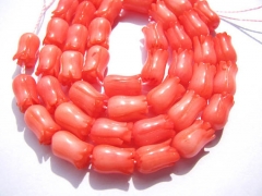 high qualty ocean coral 6x9mm 3strands,tulips flowers florial rose hot red salmon pink white mixed j