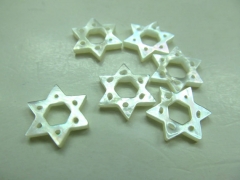 top quality 16mm 12pcs handmade genuine natural shell MOP jewellry bead star carved