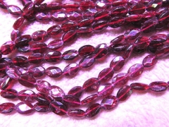 5strands 8mm genuine garnet rhodolite beads round oval facted jewelry beads