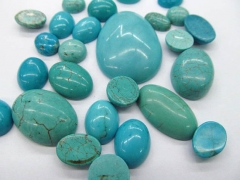 wholesale bulk 18x25mm 50pcs cabochons turquoise oval egg dark blue jewelry beads
