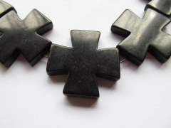 high quality 15-50mm 16inch turquoise beads crosses black jet multicolor jewelry focal