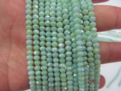 Unique 5strands 4x6 5x8 6x10mm Crystal like DIY beads Rondelle Abacus Faceted Ocean blue green mixed