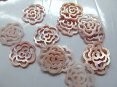 18mm 12pcs handmade flower carved MOP shell mother of pearl roundel carved purple red jewelry bead 1