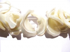 batch genuine MOP shell 14-30mm 2strands 16inch,mother of pearl freeform chips branch white jewelry 