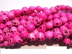 FREE SHIP--- turquoise semi precious skeleton skull multicolor assortment jewelry beads 10x12mm--5st