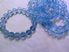 AA grade 678910mm genuine TOPAZ DIY bead round ball blue trasparent barcelete jewelry beads