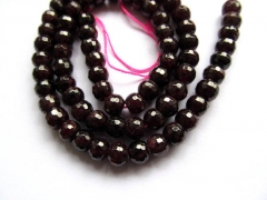 2strands 5x8mm genuine garnet semi precious rondelle drum faceted red crimson jewelry beads