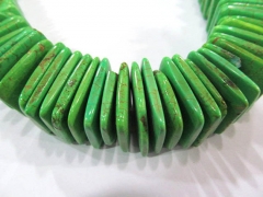 wholesale discount 25mm 60pcs turquoise stone square box slab green olive loose beads jewelry