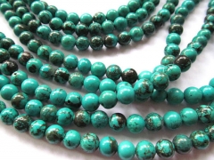 wholesale Bulk 8mm turquoise beads round ball blue green tibetant mixed jewelry beads --2strands 16i