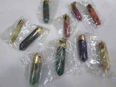 wholesale discount 25-40mm Agate Rock Crystal Connector Druzy Link Druzy Point Horn Pendant Druzy Ch