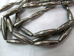 2strands 7x30mm genuine pyrite beads high quality rice egg smooth iron golden gemstone jewelry beads