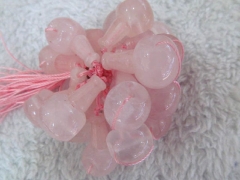 3holes 20sets 10-30mm top quality pink quartz camero conch natural queen shell gergous barrel round 