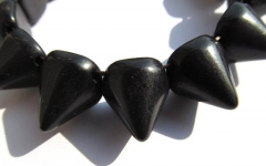 wholesale batch turquoise beads sharp spikes cone black jet assortment jewelry beads bracelet 14mm--