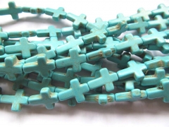 22x30mm full strand turquoise beads crosses blue green jewelry bead