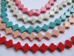 free ship-- 10x10mm 5strands turquoise clove flowers,blue hot red pink white black mixed jewelry DIY