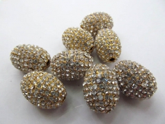TOP quality metal & czech rhinestone spacer barrel rice egg silver antique gold black mixed jewelry 