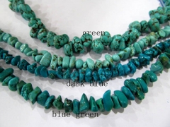wholesale discount 10strands 4-12mm turquoise stone chips freeform bamboo jewelry beads