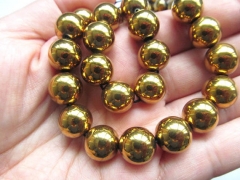 25%off--2-14mm full strand Hematite gem gold plated ,round ball silver gold brozne gunmetal mixed be